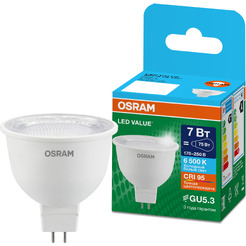 Лампа светодиодная OSRAM Value MR16 7W 6500K GU5.3 CL