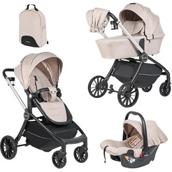 Детская универсальная коляска Farfello Baby Shell 2025 3в1 BBS-013 (кофейный комби)