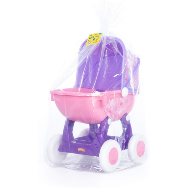 Коляска для кукол Полесье Arina №2 4-х колесная 48219 (фиолетовый/розовый)