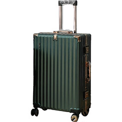 Чемодан DoubleW E087# (M, темно-зеленый)
