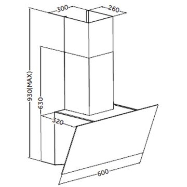 Вытяжка кухонная ZORG ALMA 1000 60 S BL