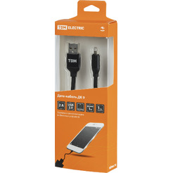 Кабель TDM Electric USB Type-A - Lightning SQ1810-0309 (1 м, черный)