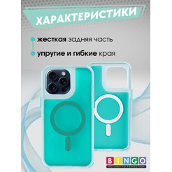 Бампер BINGO Model Magnetic iPhone 16 Pro Max бирюзовый