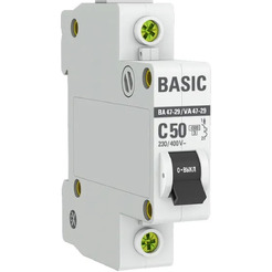 Выключатель автоматический EKF Basic ВА 47-29 1P 50А (C) 4,5кА