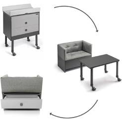 Комод пеленальный CAM Growi 2 в 1 C211-C262 (серый)