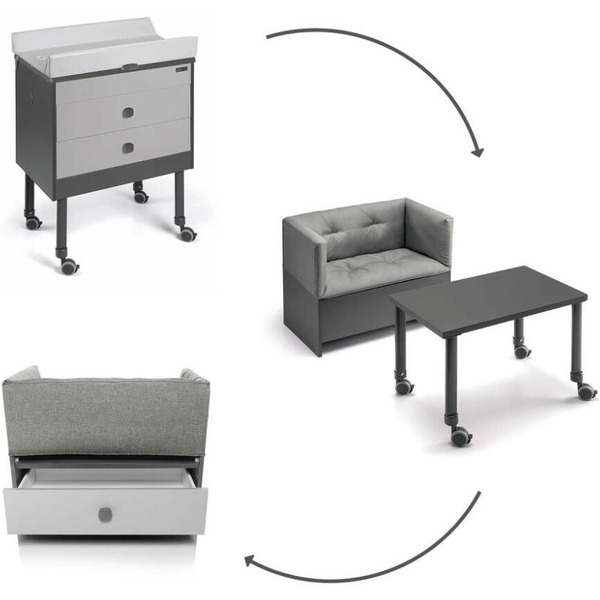 Комод пеленальный CAM Growi 2 в 1 C211-C262 (серый)