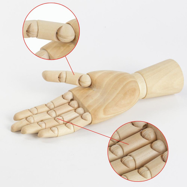 Модель художественная BRAUBERG 191299 (высота 25 см., тип - женская правая рука, материал дерево)