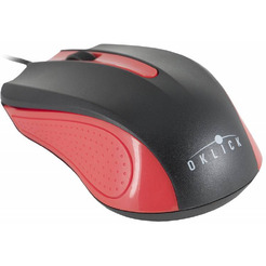 Мышь Oklick 225M (черный/красный)
