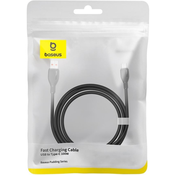 Кабель Baseus Pudding Series USB Type-A - USB Type-C (1.2 м, черный)