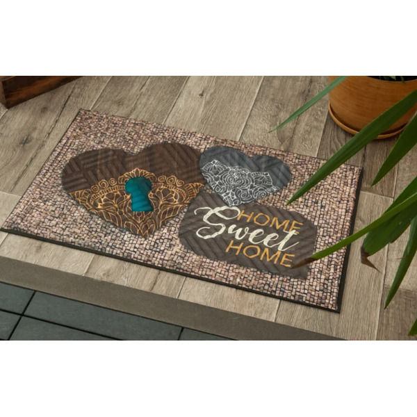 Коврик грязезащитный Multy Home Lima 45x75 EU5000096 (принт Hearts)