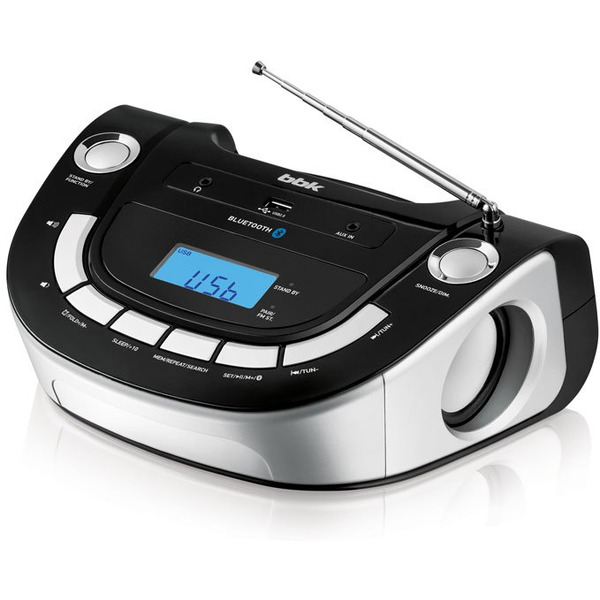 Магнитола BBK BS07BT черно/серебристый