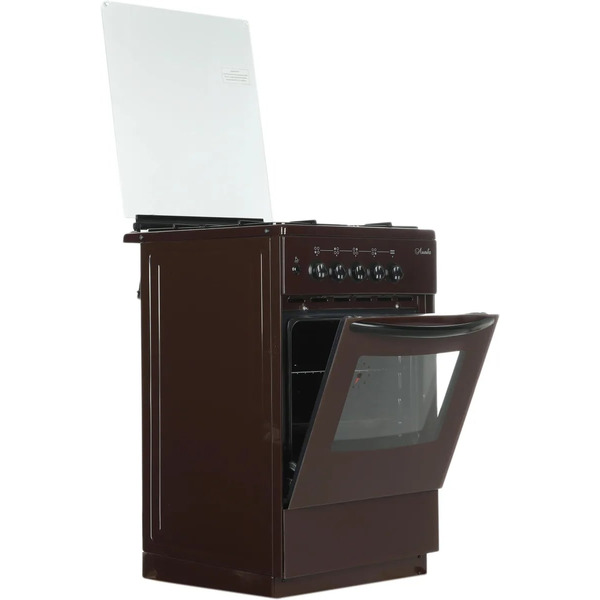 Плита газовая Лысьва ГП 400 М2С-2у (коричневый, стеклянная крышка)