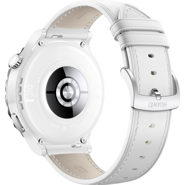 Умные часы Huawei Watch GT 3 Pro Ceramic 43 мм (FRG-B19) Silver Bezel c кожаным ремешком