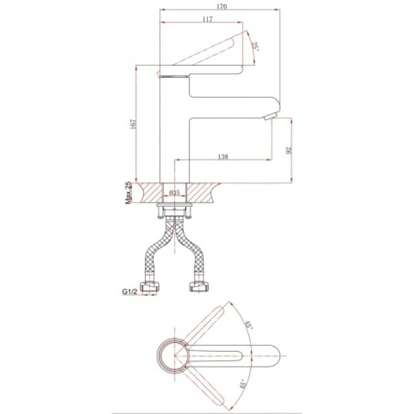 Смеситель для умывальника A-Five A5-0621