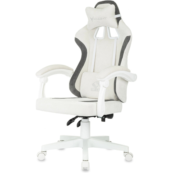 Кресло игровое Knight Wolf WH (молочный/серый)
