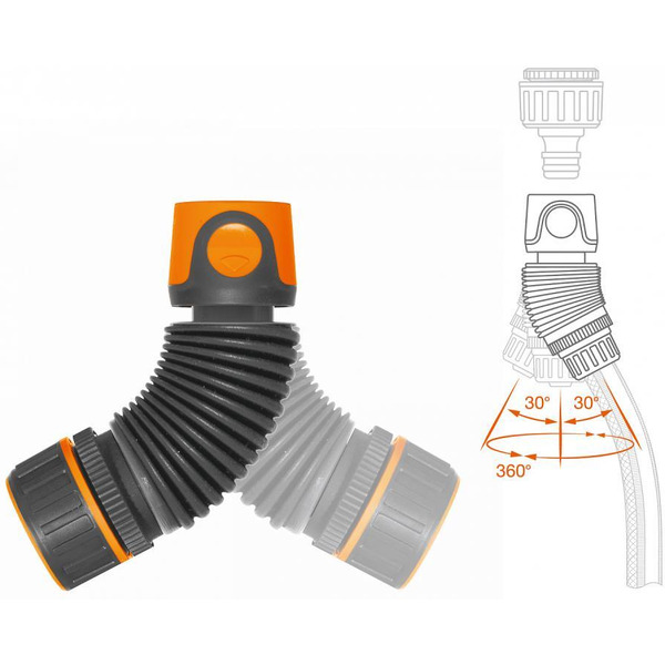 Коннектор для шланга гибкий 5/8 " - 3/4" DAEWOO DWC 2819