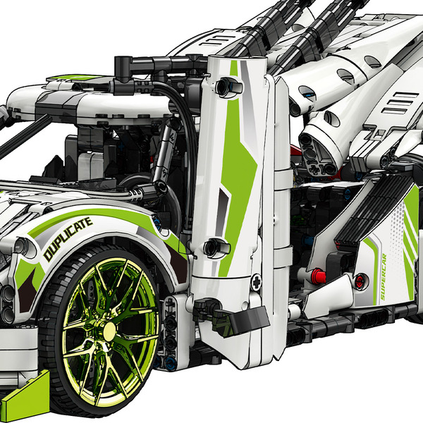 Игрушка конструктор MOYU Koenigsegg Jesko MY88023 (с пультом дистанционного управления и набором электродвигателей)