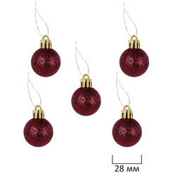Шары елочные ЗОЛОТАЯ СКАЗКА Burgundy Style 592591 (бордо)