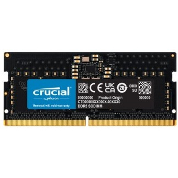 Оперативная память Crucial 8ГБ DDR5 SODIMM 4800МГц CT8G48C40S5