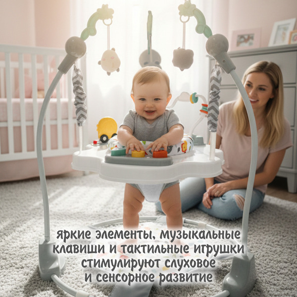Детские прыгунки BubaGo Jango BG 188-1 (серый)