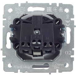 Розетка IEK Brite РСбш10-3-44-БрЧ