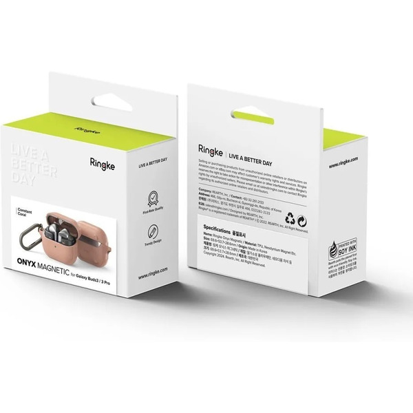 Чехол RINGKE ONYX MAGNETIC MAGSAFE для SAMSUNG GALAXY BUDS 3/3 PRO CONSTANT CORAL