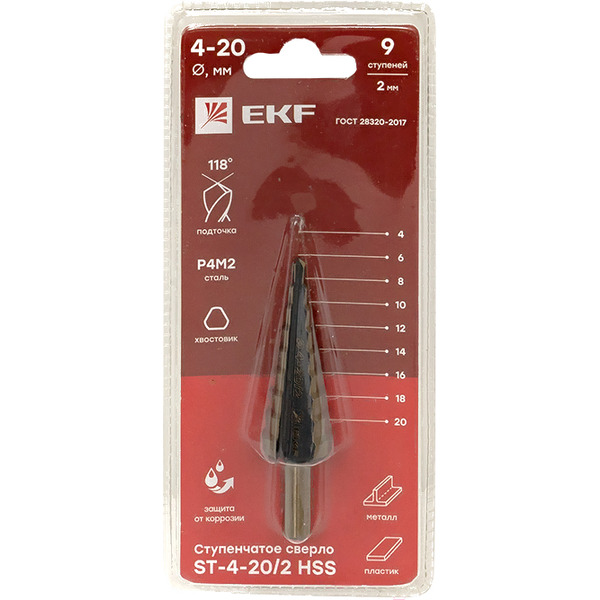Сверло EKF ST-4-30/2