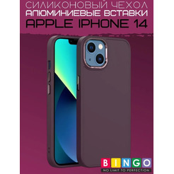 Бампер BINGO Metal iPhone 14 Бордовый