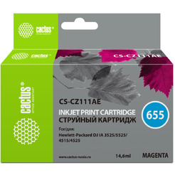 Картридж струйный Cactus CS-CZ111AE №655 (пурпурный)