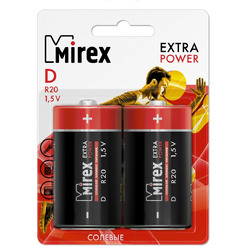 Батарейка Mirex Extra Power D (R20) 2 шт ER20-E2