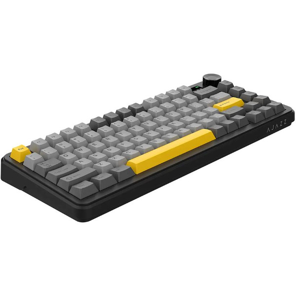 Компьютерная клавиатура AJAZZ AK820 MAX PLUS (черно-серая с желтым)
