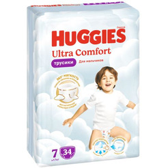 Трусики-подгузники HUGGIES Ultra Comfort Boy Mega 7 (34 шт)