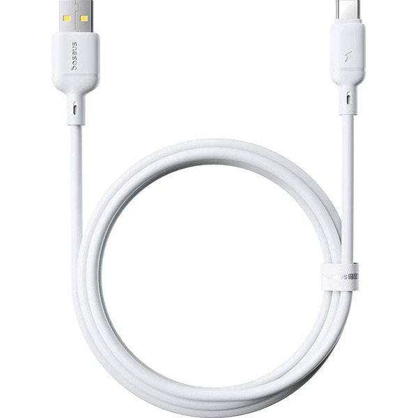 Кабель Baseus Silky Fast Charging Data Cable USB Type-A - USB Type-C 3A (2 м, белый)