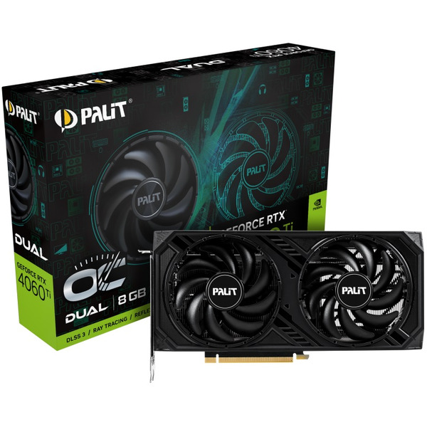 Видеокарта Palit GeForce RTX 4060 Ti Dual OC 8GB GDDR6 NE6406TT19P1-1060D