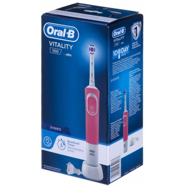 Электрическая зубная щетка BRAUN ORAL-B PRO 3D White D100.413.1 (розовый)
