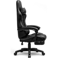 Игровое кресло BYROOM RG HEALER leather Black с подставкой для ног BRGF813L-B (GF-8060-WB)