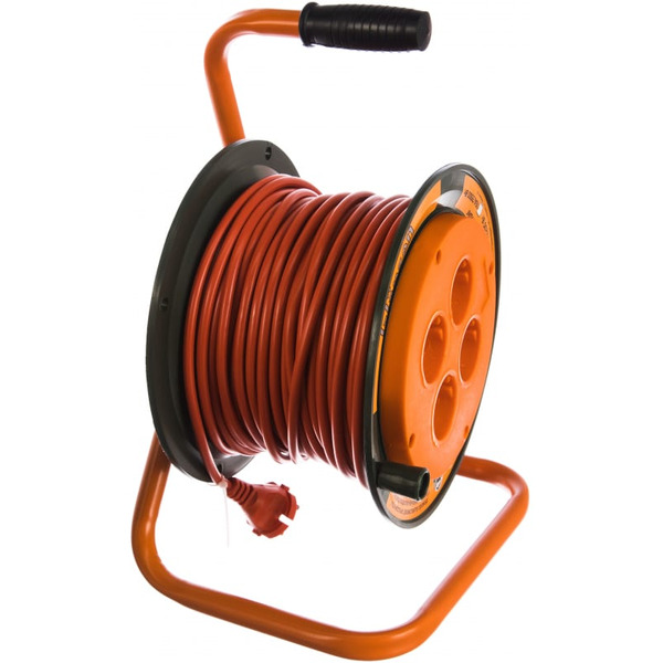 Удлинитель на катушке Glanzen EB-30-002 (30 м, оранжевый)