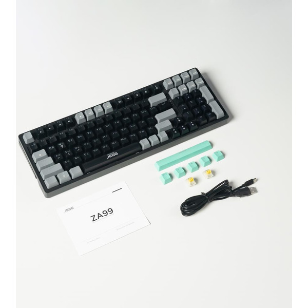 Клавиатура JEGG ZA99 Black Grey Green (TNT Yellow)