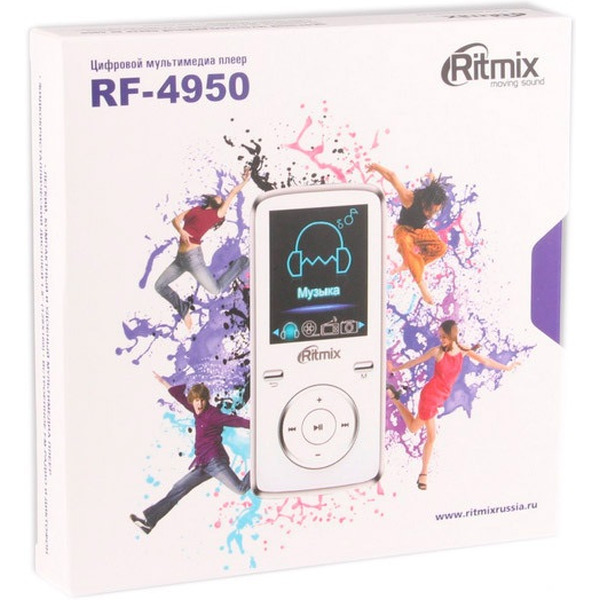 Проигрыватель Flash Ritmix RF-4950 (4Gb) White