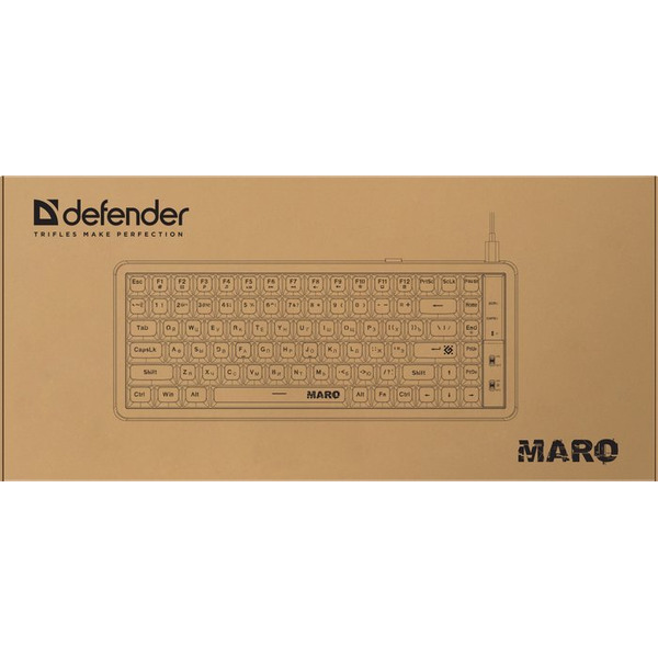 Клавиатура Defender Maro GK-325 (серый/белый)
