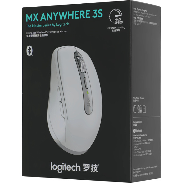 Мышь Logitech MX Anywhere 3S (светло-серый)