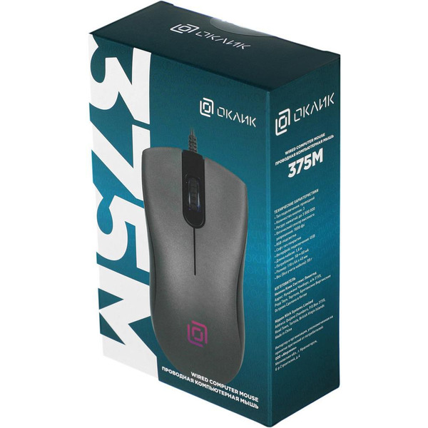 Мышь Oklick 375M (серебристый)