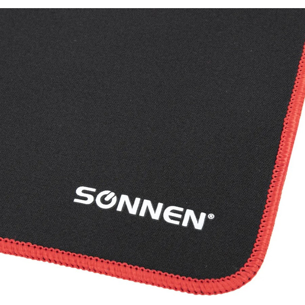 Коврик компьютерный для мыши и клавиатуры  SONNEN 513615 черный