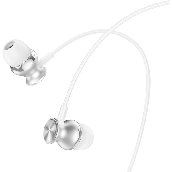 Наушники Hoco M106 (серебристый/белый)