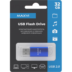 USB флеш-накопитель Maxvi MP 32GB 2.0 blue