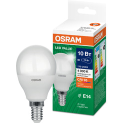 Лампа светодиодная OSRAM P75 10W 4000K Е14