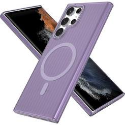 Задняя накладка CASE Translucent Strip Samsung Galaxy S22 Ultra, фиолетовый
