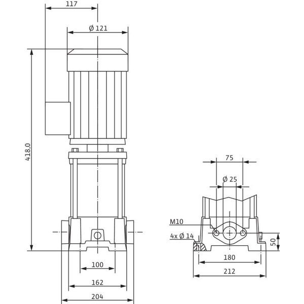 Насос многоступенчатый WILO MVIL102-16/E/1-230-50-2 (4087791)
