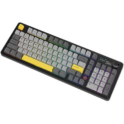 Компьютерная клавиатура AJAZZ AK980 V2 (черно-серая с желтым)