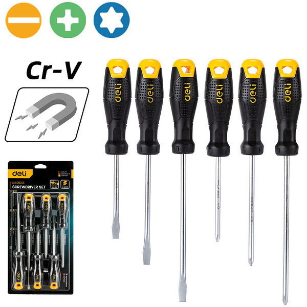 Набор отверток Deli EDL620006